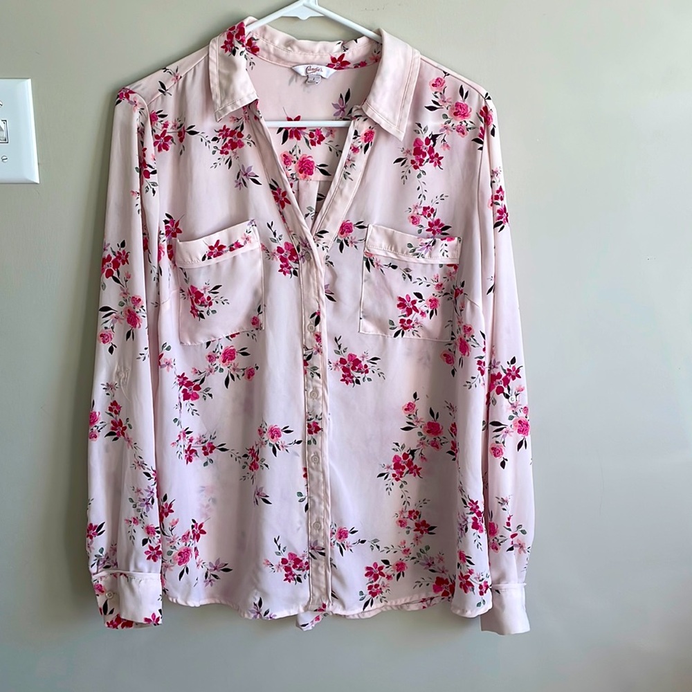 Candies print floral blouse size large